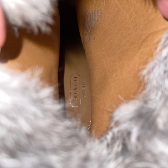 Coach Athena Soft Nubuck Leather & Rabbit Fur Boots - Picture 8 of 12